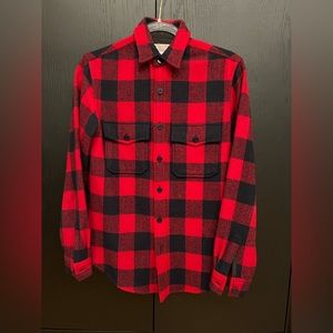 Vintage Wallace & Barnes (JCrew) Mens Buffalo Check Plaid Shirt Jacket XS